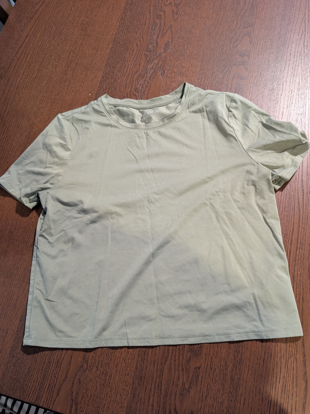 GAP Women's Short Sleeve Crew Tee And Shorts in Light Sage